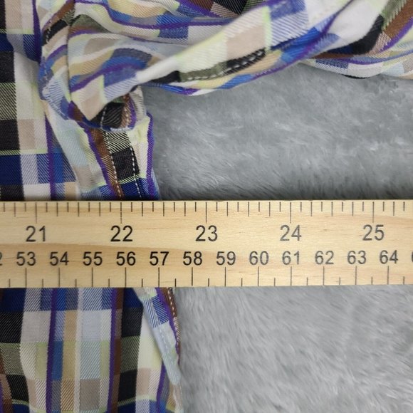 Robert Graham Mens L/S Embroidered Plaid Western Style Shirt Size X-Large‎ - Picture 12 of 12